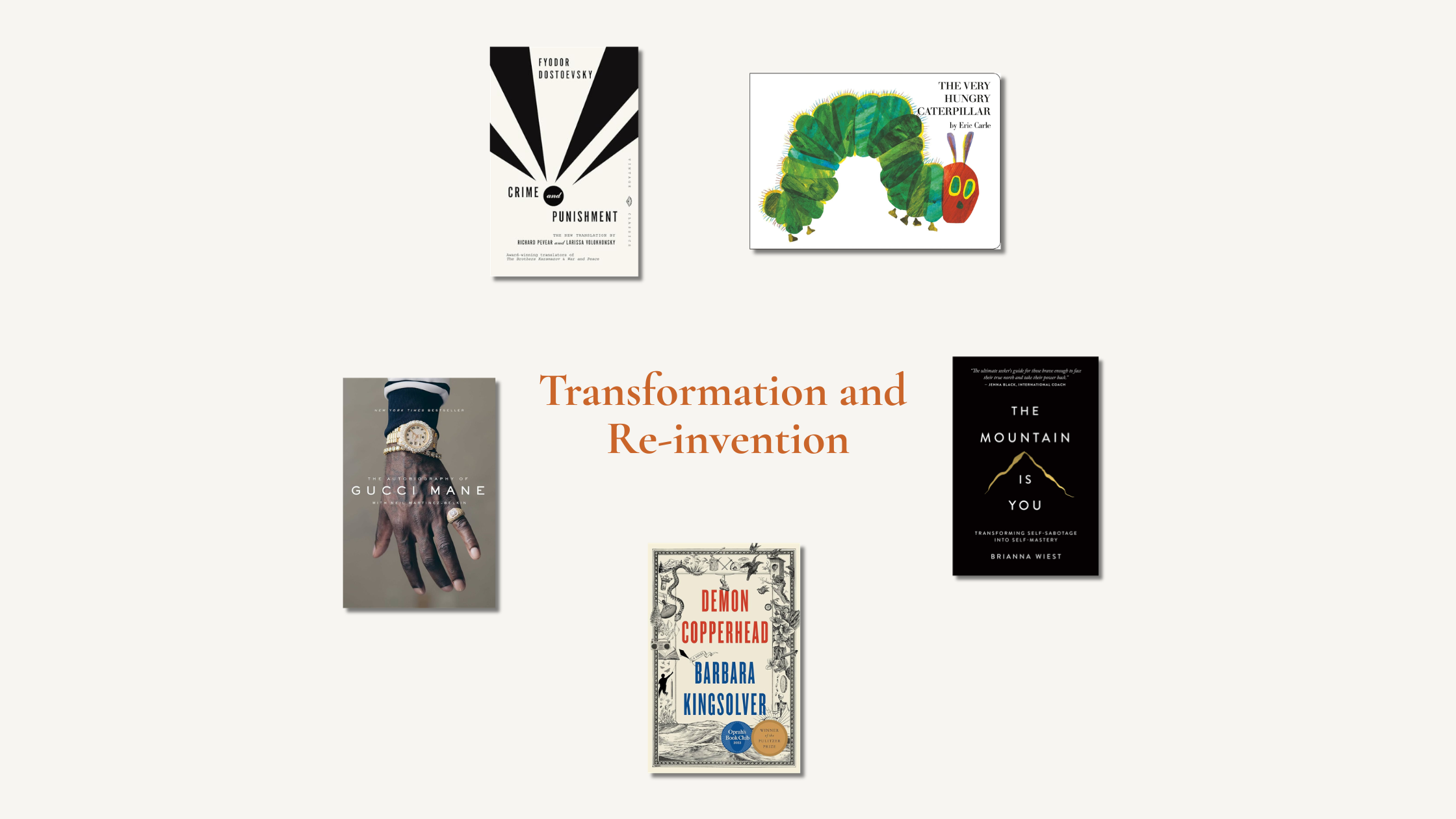 Transformation and Reinvention — five books