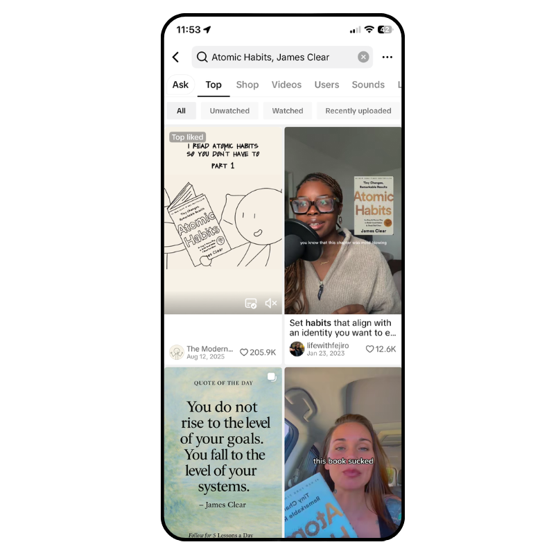 TikTok Search Preview